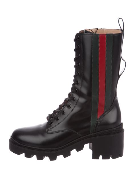 gucci trip combat boot|thigh high gucci boots.